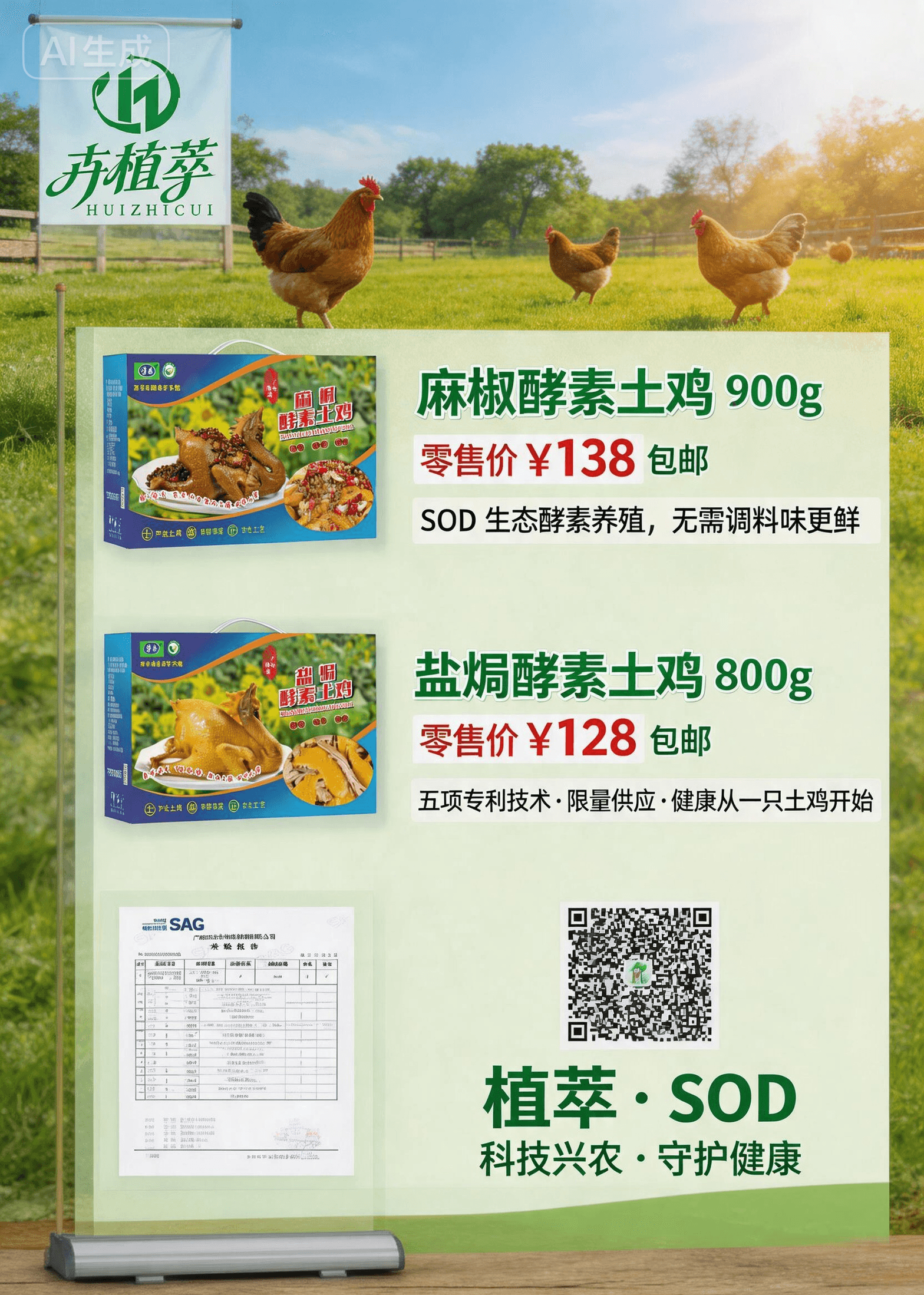 SOD散养鸡宣传图